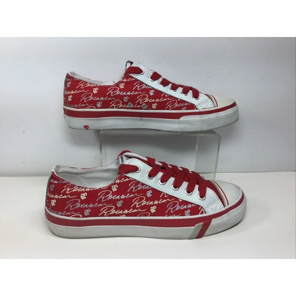 Roca Wear Pro Keds Fashion Sneakers Sz 9.5‎ Womens red white logo Designer Shoes